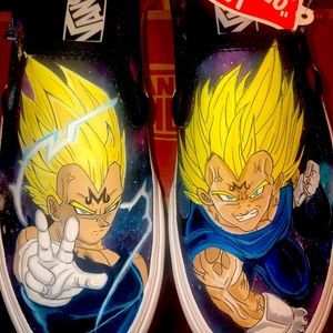 Majin Vegeta Vans slip on womens size 8.5